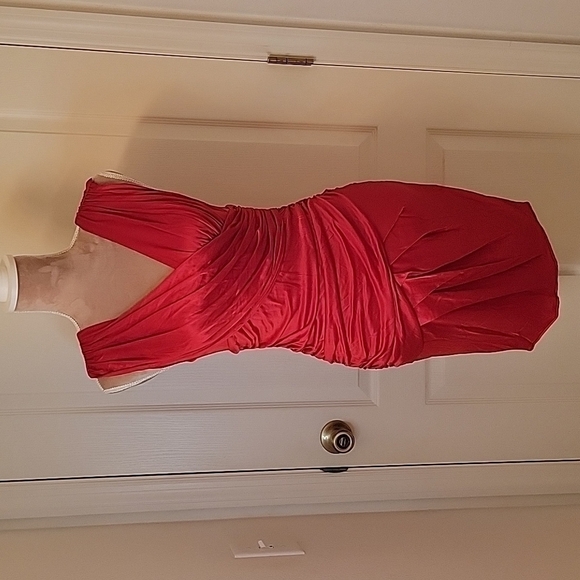 Black Halo Ruby Red Sexy Cocktail Dress Size S, Bodycon, - Picture 1 of 8